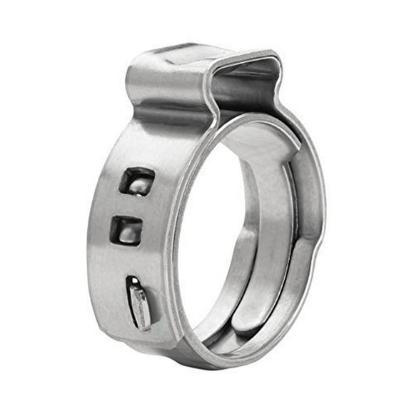 0.335W 0.787 in Dia Zinc-Plated Steel 100 Pack 2-Ear Clamps 